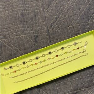 Sterling silver and Multicolor Gemstone Bracelets